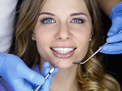 woman having dental work done