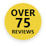 Over 75 reviews stamp