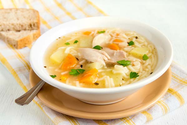 bowl of chicken soup