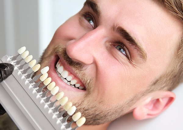 Man receiving veneers