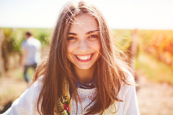 woman smiling