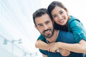 Smiling young couple