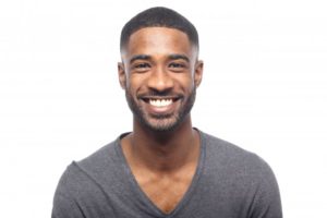 man with white teeth