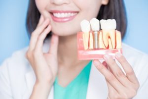 Patient at their dental implant consultation.